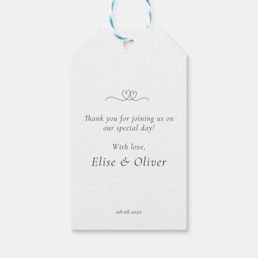 Santorini Griekenland Trouwbestemming Zomer Cadeaulabel (Achterkant)