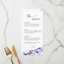 Santorini Griekenland Trouwbestemming Zomer Menu
