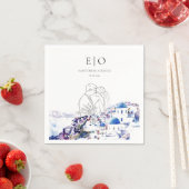 Santorini Griekenland Trouwbestemming Zomer Servet (Insitu)