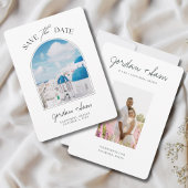 Santorini Griekenland Trouwen Bewaar de Datum Kaart