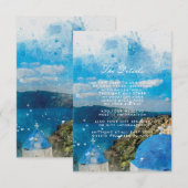 santorini griekenland trouwgegevens informatiekaartje (Voorkant / Achterkant)