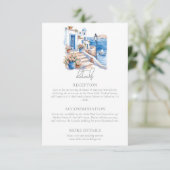 Santorini Griekenland Trouwgegevens Informatiekaartje (Staand voorkant)