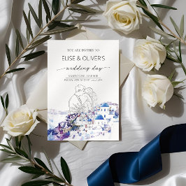 Santorini Griekenland Trouwlocatie Zomer Kaart