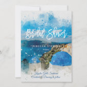 Santorini Griekenland — uitnodiging tot douche (Voorkant)