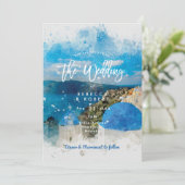 Santorini Griekenland - uitnodiging voor de zomerb (Staand voorkant)