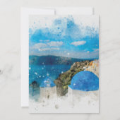 Santorini Griekenland - uitnodiging voor de zomerb (Achterkant)