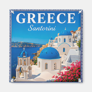 💙 Santorini Griekenland Vakantieherinnering Magneet
