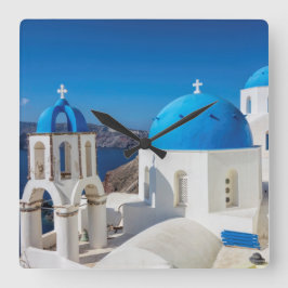 Santorini, Griekenland Vierkante Klok