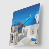 Santorini, Griekenland Vierkante Klok (Hoek)