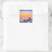 Santorini Griekenland Vierkante Sticker (Tas)