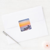 Santorini Griekenland Vierkante Sticker (Envelop)