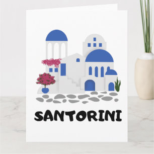 Santorini Griekenland Vintage Kaart