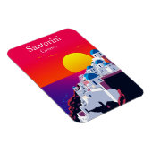 Santorini, Griekenland Vintage Travel Ocean Sunset Magneet (Rechterzijde)