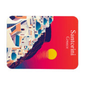 Santorini, Griekenland Vintage Travel Sunset Magneet (Horizontaal)