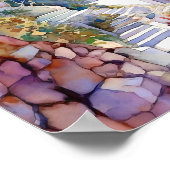 Santorini Griekenland Wall Art Square Poster (Hoek)