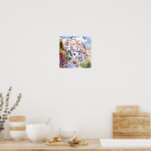 Santorini Griekenland Wall Art Square Poster (Keuken)