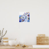 Santorini Griekenland Wall Art Square Poster (Keuken)