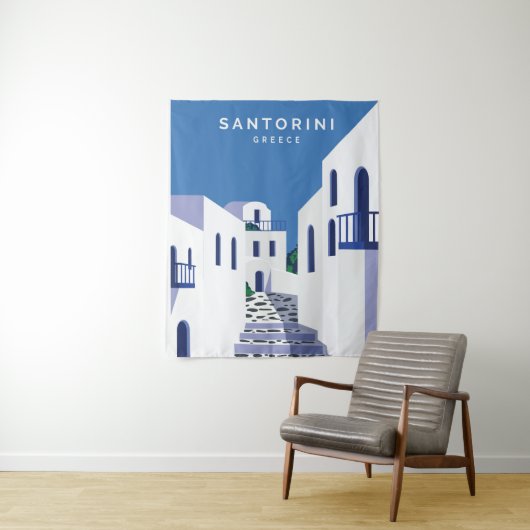 Santorini Griekenland Wandkleed (In situ)