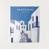 Santorini Griekenland Wandkleed (Voorkant)