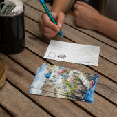 Santorini Griekenland Waterverf Briefkaart