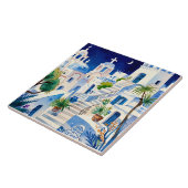 Santorini, Griekenland Waterverf - Grieks eiland k Tegeltje (Zijkant)