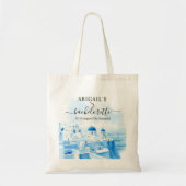 Santorini Griekenland waterverf landschap bachelor Tote Bag (Voorkant)