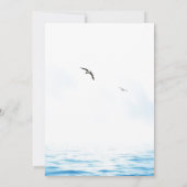 Santorini Griekenland waterverf landschap bruiloft Kaart (Achterkant)