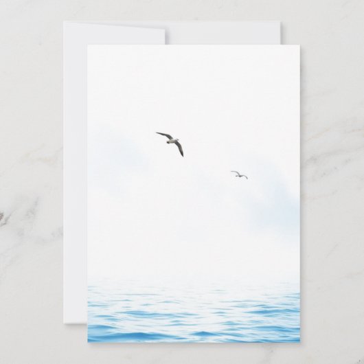 Santorini Griekenland waterverf landschap bruiloft Kaart (Achterkant)