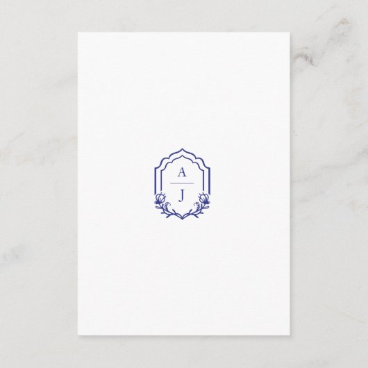 Santorini Griekenland Waterverf Trouwdetail QR-cod Informatiekaartje (Achterkant)