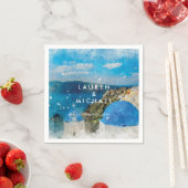 Santorini Griekenland zomer bruiloft servetten (Insitu)