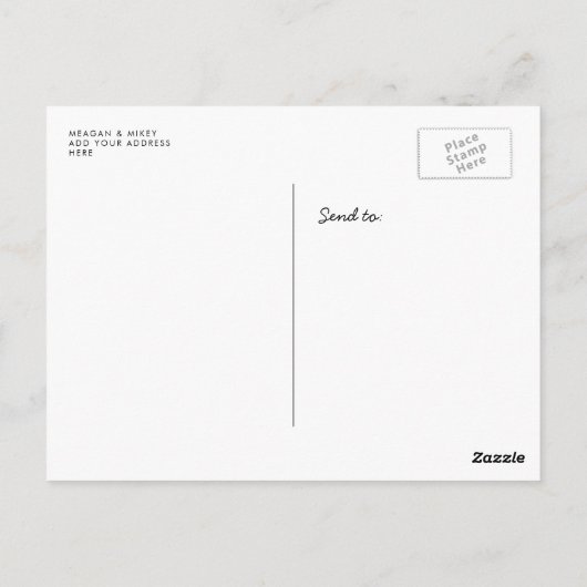 santorini griekenland zomer met behoud van datum briefkaart (Achterkant)