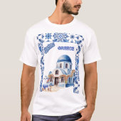 Santorini Griekenland Zomervakantie T-shirt (Voorkant)
