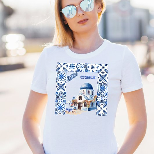 Santorini Griekenland Zomervakantie T-shirt