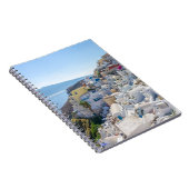 Santorini Griekenland - zonnige zomerdag in Santor Notitieboek (Rechterzijde)