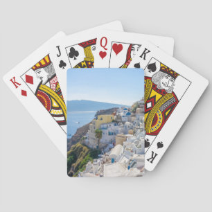 Santorini Griekenland - zonnige zomerdag in Santor Pokerkaarten