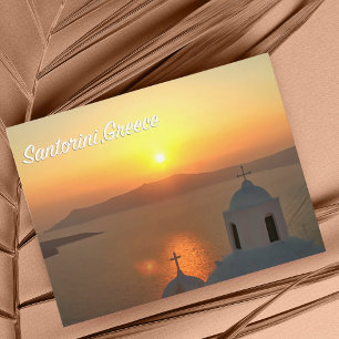 Santorini, Griekenland Zonsondergang Ansichtkaart Briefkaart