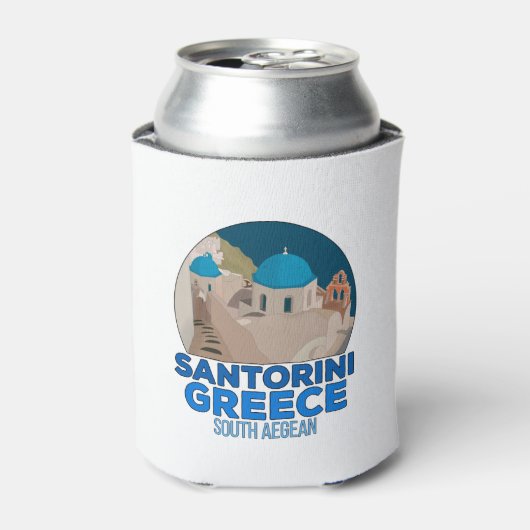 Santorini Griekenland Zuid-Egean Blikjeskoeler (Blikje Voorkant)