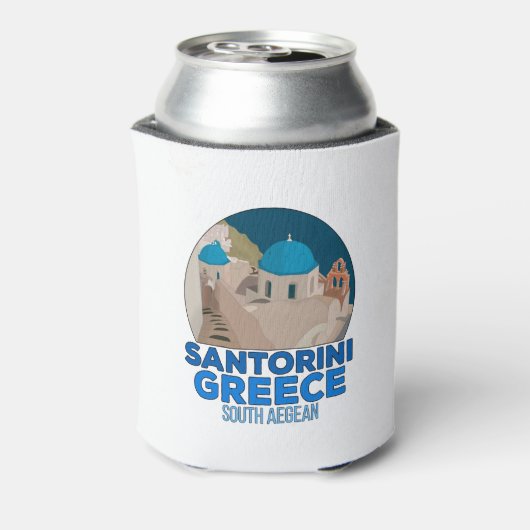 Santorini Griekenland Zuid-Egean Blikjeskoeler (Blikje Achterkant)