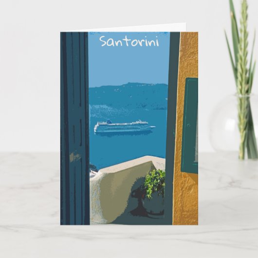 Santorini, Grieks cruiseschip Kaart (Voorkant)