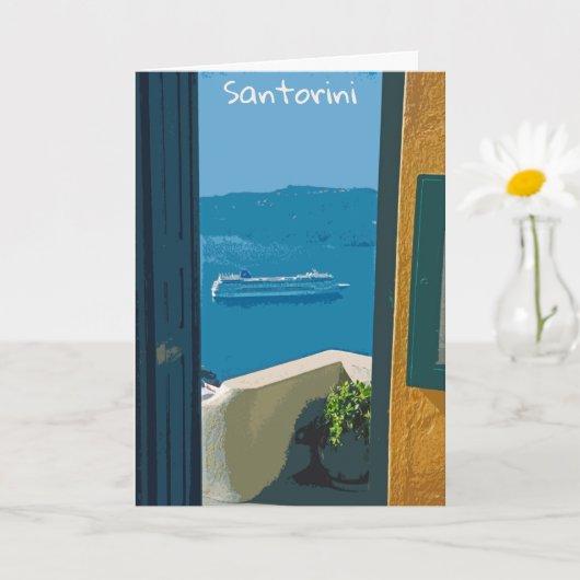 Santorini, Grieks cruiseschip Kaart (Kleine Plant)