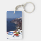 Santorini Grieks eiland Acrylische Sleutelhanger (achterkant)