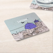 Santorini  Grieks eiland Kartonnen Onderzetters (Schuin)