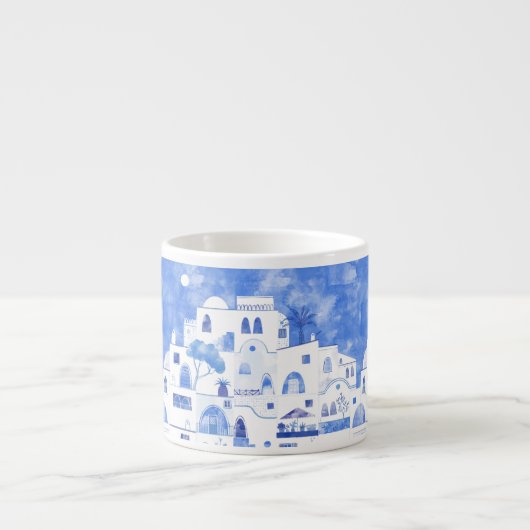 Santorini Grieks eiland Painting Espresso Kop (Voorkant)