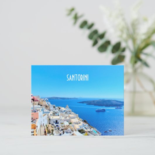 Santorini Grieks Eilanden Uitzicht Briefkaart (Staand voorkant)