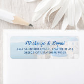 Santorini Grieks terugkeeradres Etiket (Insitu)