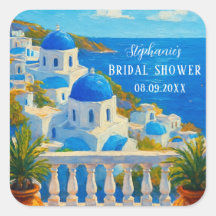 Santorini Griekse Citrus Mediterrane Bruiloftsbrui