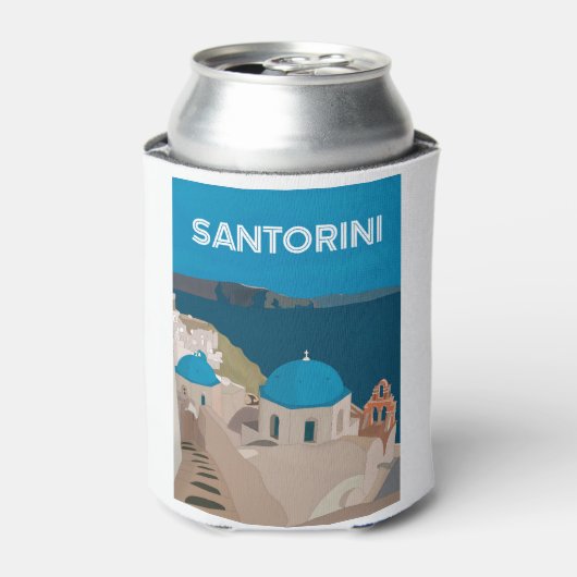 Santorini Griekse eilanden Blikjeskoeler (Blikje Voorkant)