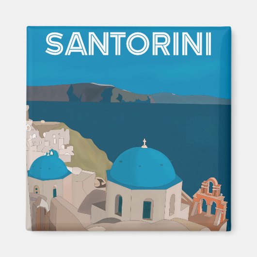 Santorini Griekse Eilanden Magneet (Voorkant)