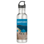 Santorini Griekse eilanden Waterfles (Voorkant)