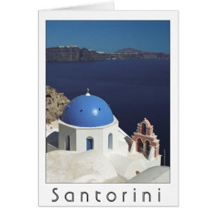 Santorini, Griekse kaart (blanco binnenin)